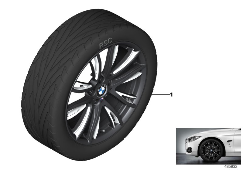 BMW LA wheel M Perf. double spoke 624M