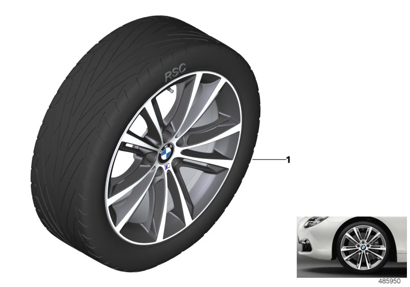 BMW LA wheel M Performance V-spoke 464M
