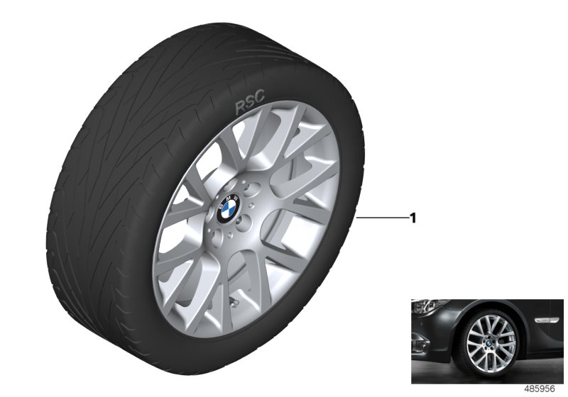 BMW LA wheel double spoke 238 - 19"