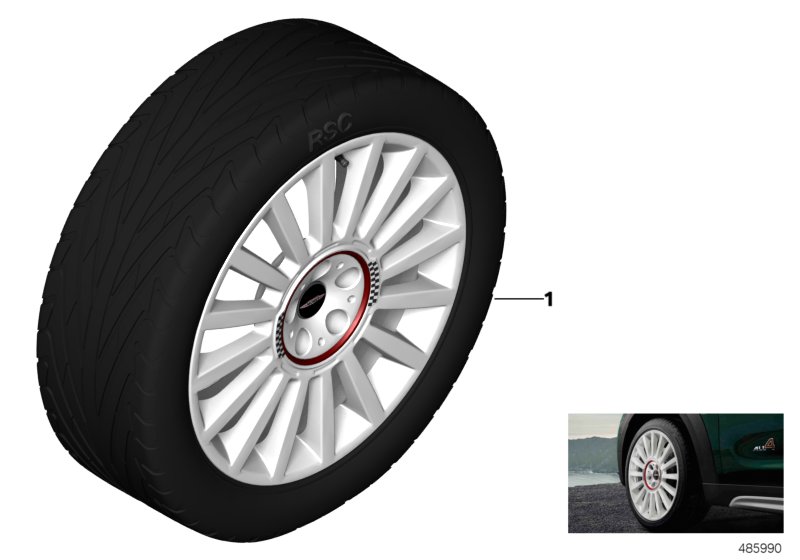 JCW 軽合金 ホイール Rallye Spoke 536 - 19"