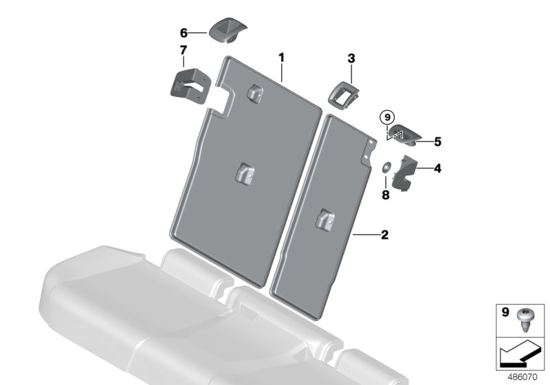 Sitz hinten Sitzblenden