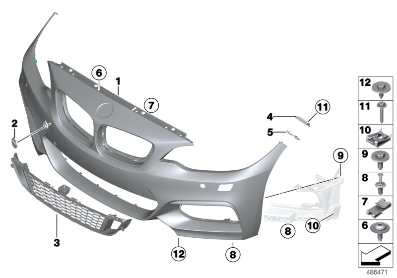 M trim panel, front