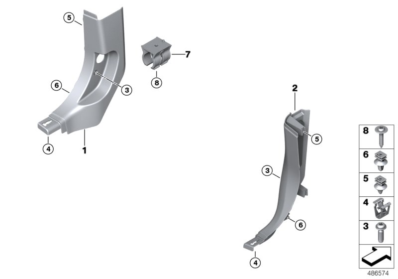 Trim panel leg room