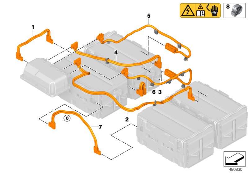 高圧-アキュムレータ HV-接続ライン
