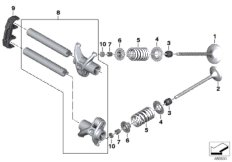 Rozvod ventilů-vstupní/výstupní ventil