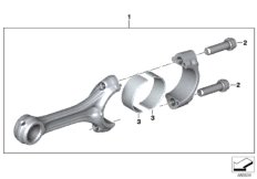 Connecting rod with bearing