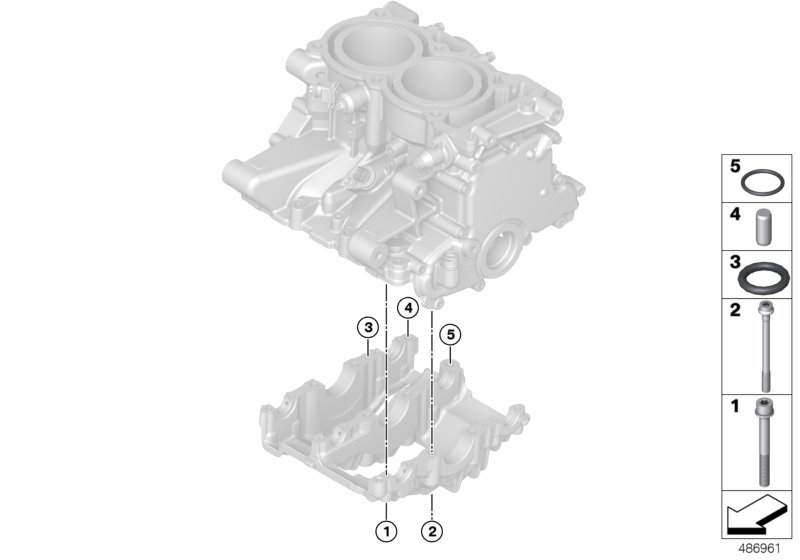 Engine block mounting parts