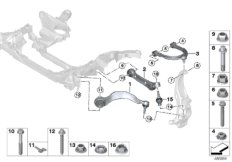 Front axle wishbone/tension strut AWD