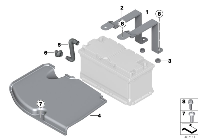 Pièces de montage batterie