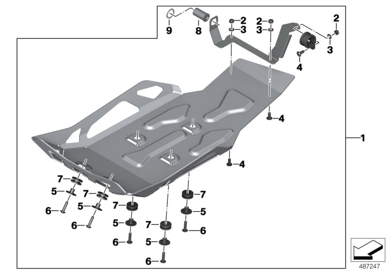 Motorskydd aluminium