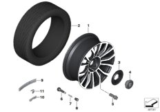 Light-alloy wheel styling 710