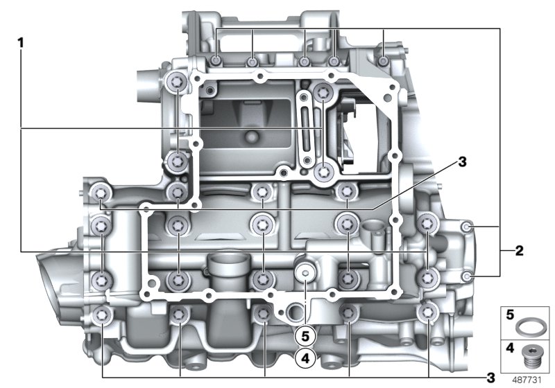 Carter moteur vissage