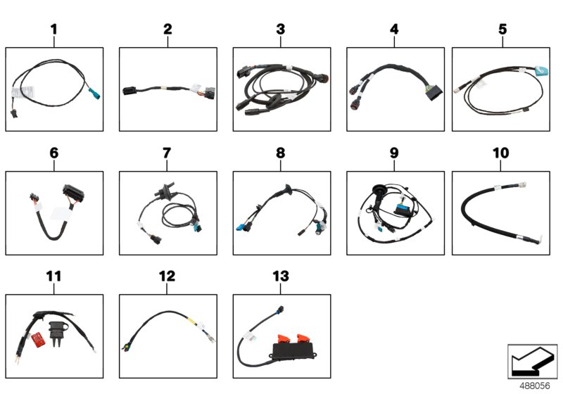 Divers faisceaux d.cables additionnels