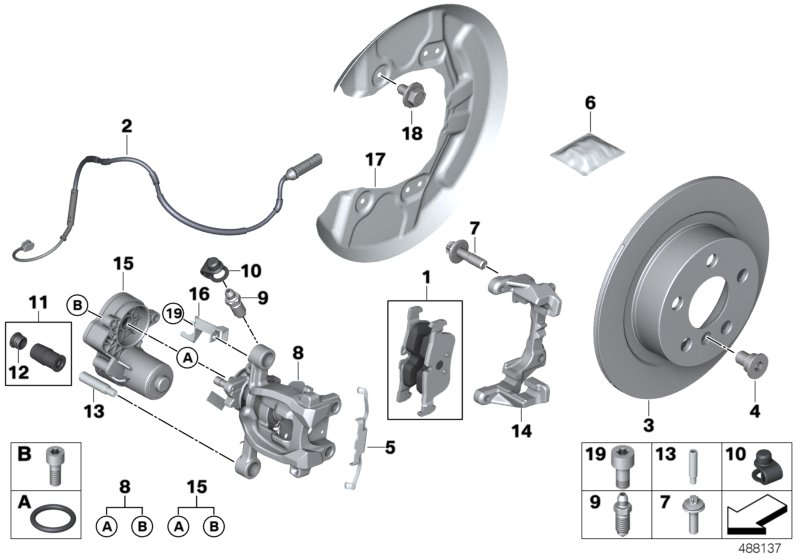 Rear wheel brake