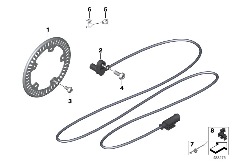 Drehzahlsensor hinten