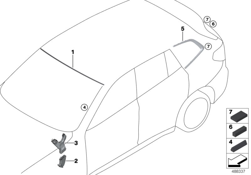 Glazing, mounting parts