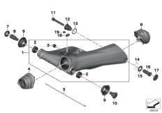 Rear wheel swinging arm