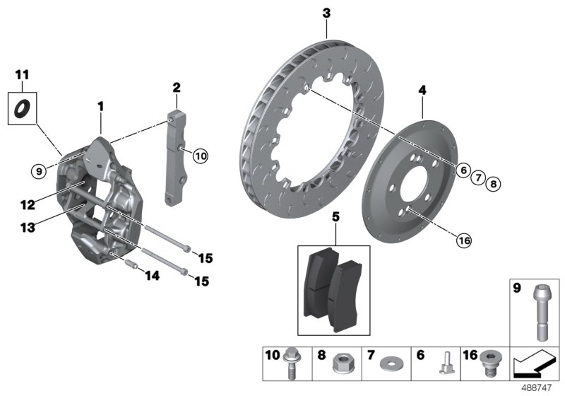 Rear wheel brake / brake disc