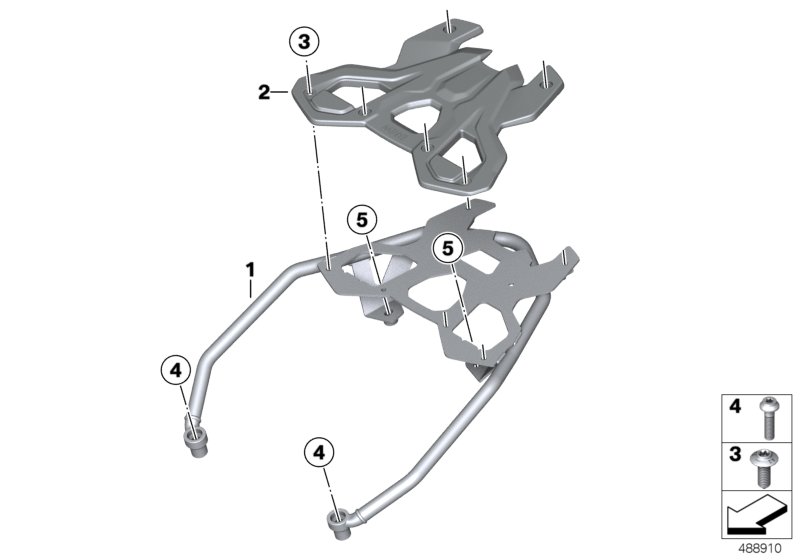 Suporte da Topcase porta bagagem