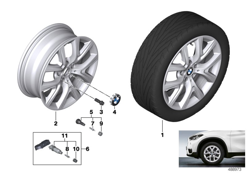 BMW light alloy wheel Y-spoke 574 - 17"