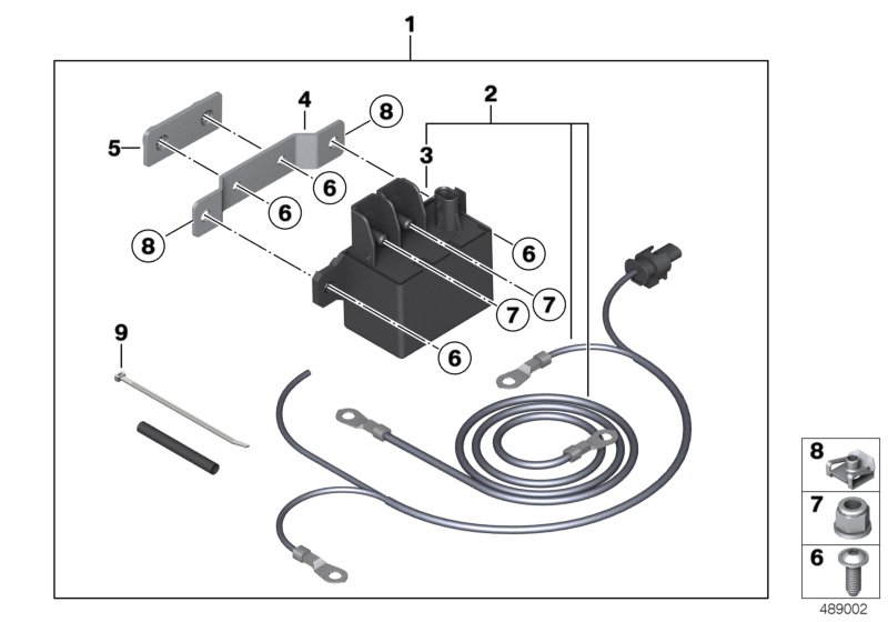 Set extra leiding startmotor