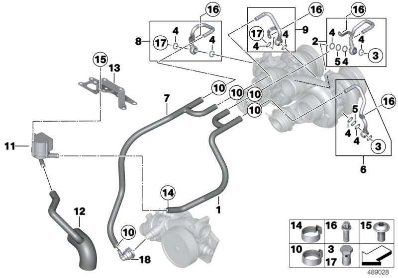 Cooling system, turbocharger