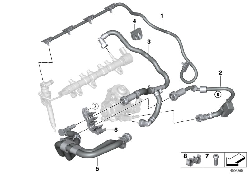 Condotti d.carburante e pezzi di fissagg