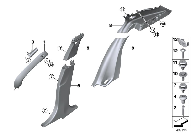 Trim panel A- / B- / C-Column