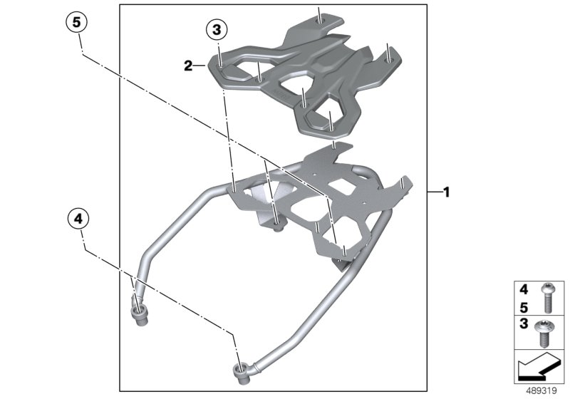 Suporte da Topcase porta bagagem