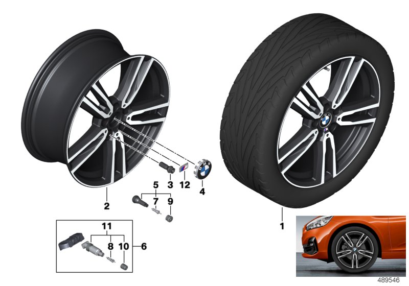 BMW roda liga leve raio duplo 766M - 19"