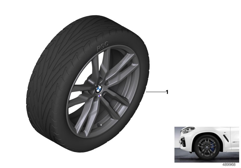 BMW lt.-al.wheel M dbl.spoke 698M - 19"