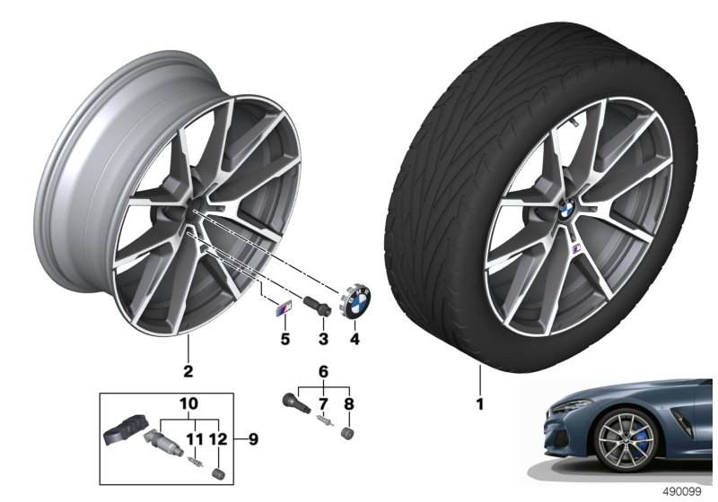 BMW LA wheel V-spoke 728M - 20"