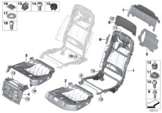 Seat, rear, seat frame, comfort seat