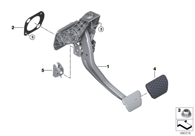 Pedal assembly, automatic transmission