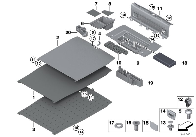 Revêtement de plancher e coffre AR