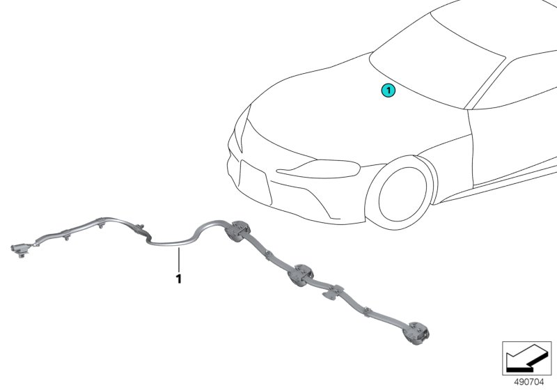 Single parts for windshield cleaning