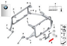 Set mounting parts for case porter