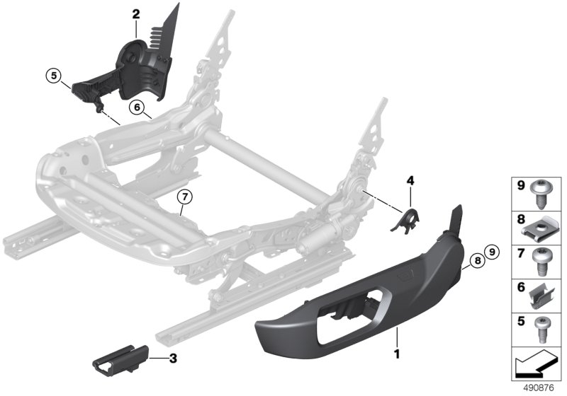 Seat front seat coverings