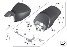 Selle moto monoplace