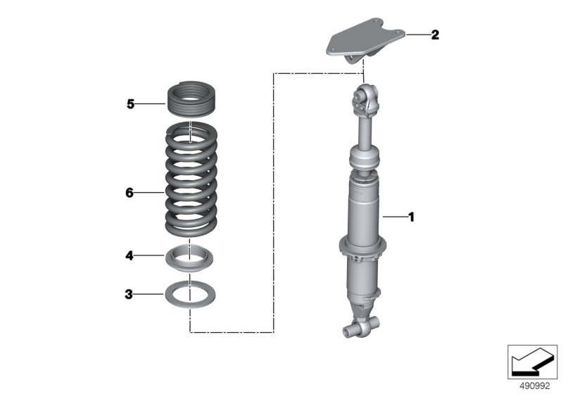 Rear axle suspension