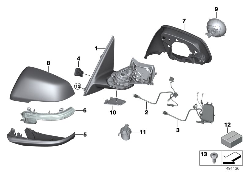 Exterior mirror (S760A)