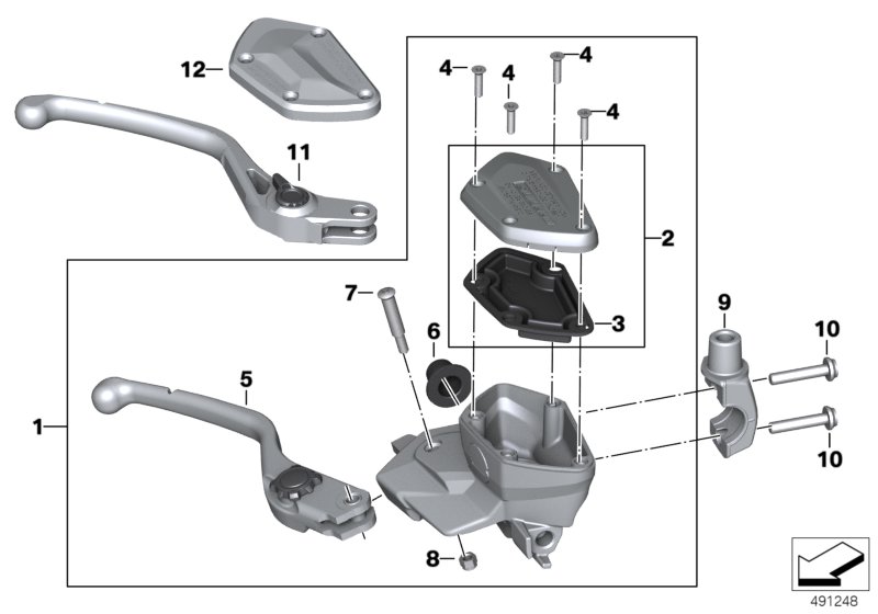 Handbrake control assembly