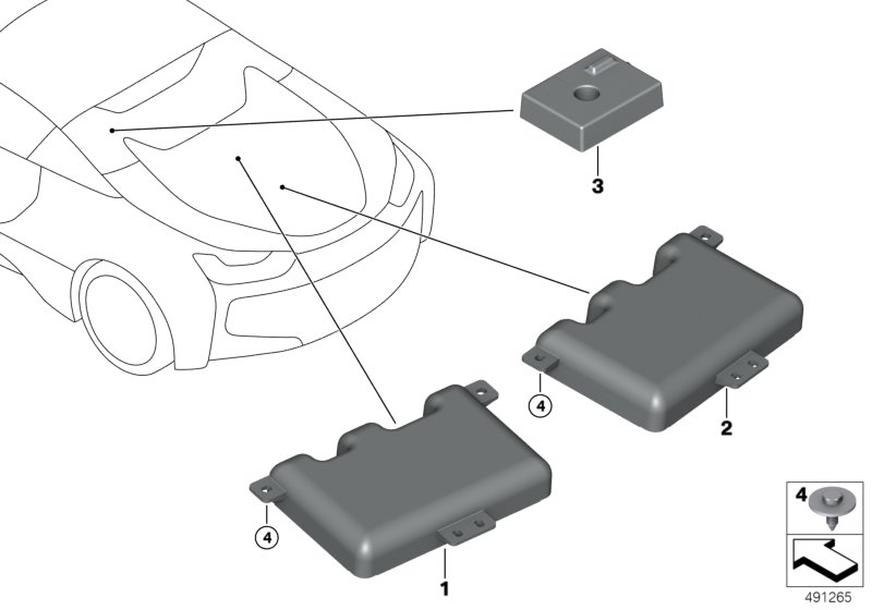 Peças individuais da antena