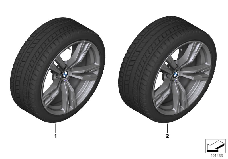 Winter wheel&tyre M double spoke 798M