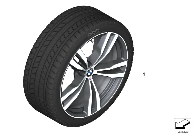 Winter wheel&tyre M double spoke 754M