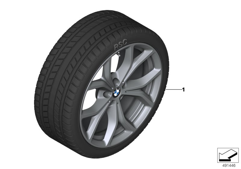 Winter wheel & tyre V-spoke 735