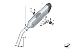 Avgassystemdelar med fastsättning