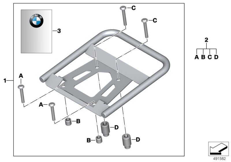 Set Top Case-drager aluminium