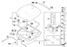 Einzelteile Topcase 28l