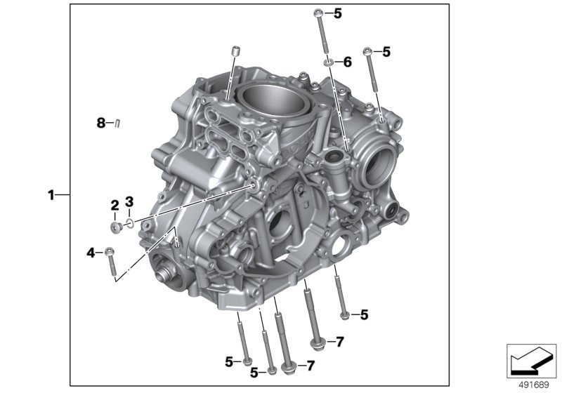 Engine housing mounting parts